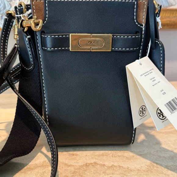 Authentic Tory Burch Lee Radziwill Petite Bucket Bag Black NWT - Picture 10 of 17